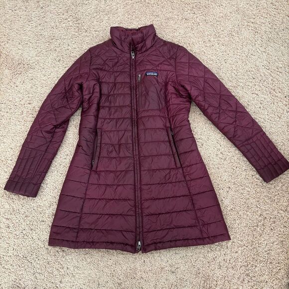 Patagonia Women’s Radalie Insulated Waterproof Parka Purple Small Zip Outdoor - Picture 2 of 7